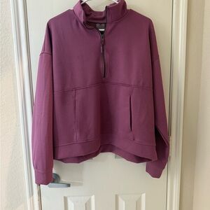 Women's Purple Quarter-Zip Sweater
